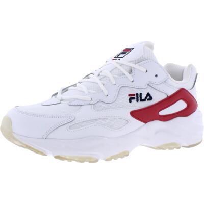 

Мужские повседневные и модные кроссовки Fila Ray Tracer Leather Lace Up BHFO 9852, White/fila red, Ray Tracer