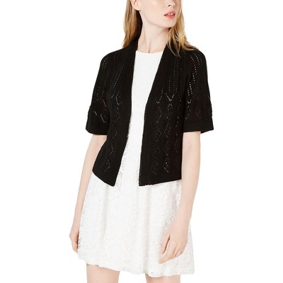 Женский черный вязаный крючком свитер City Studio Shell Petites PM BHFO 9673