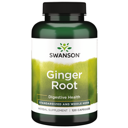 Swanson Ginger Root - стандартизированная и цельная трава, 120 капсул