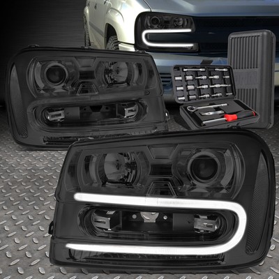 ДЛЯ 02-09 CHEVY TRAILBLAZER LED DRL ДЫМЧАТЫЕ ПРОЗРАЧНЫЕ ПРОЕКТОРНЫЕ ФАРЫ + НАБОР ИНСТРУМЕНТОВ