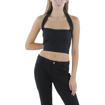 Женский черный укороченный топ на бретелях без рукавов Derek Lam 10 Crosby 12 BHFO 0092