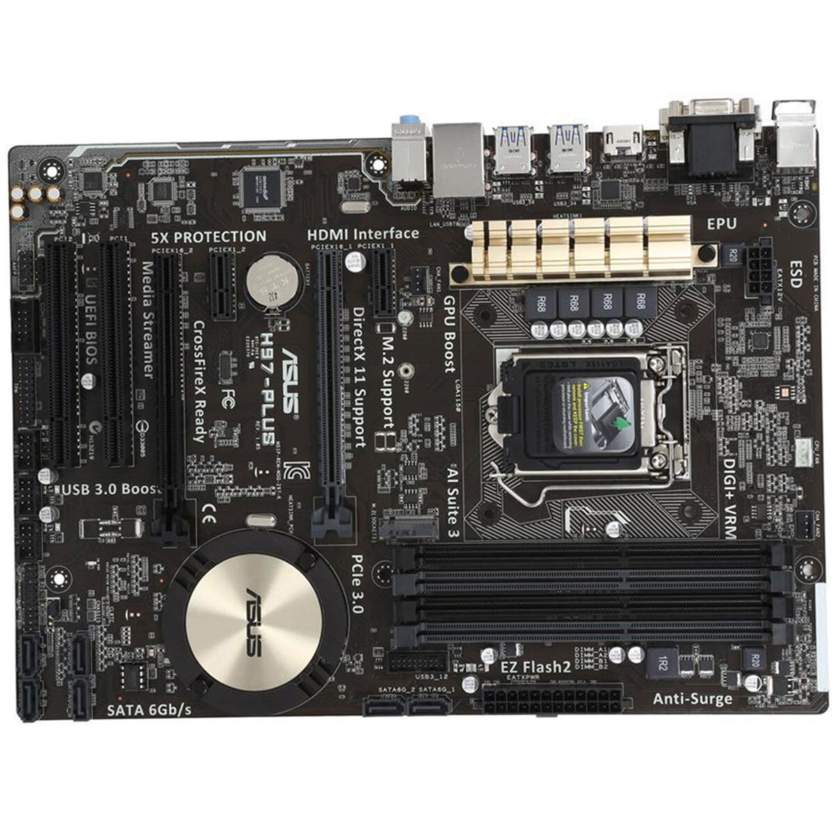 自作 H97M-PLUS ASUS -　Core i7 4790K 4.00GHz 4GB■現状品 ASUS H97M-PLUS Win10 自作 CPU Mem SSD HDD