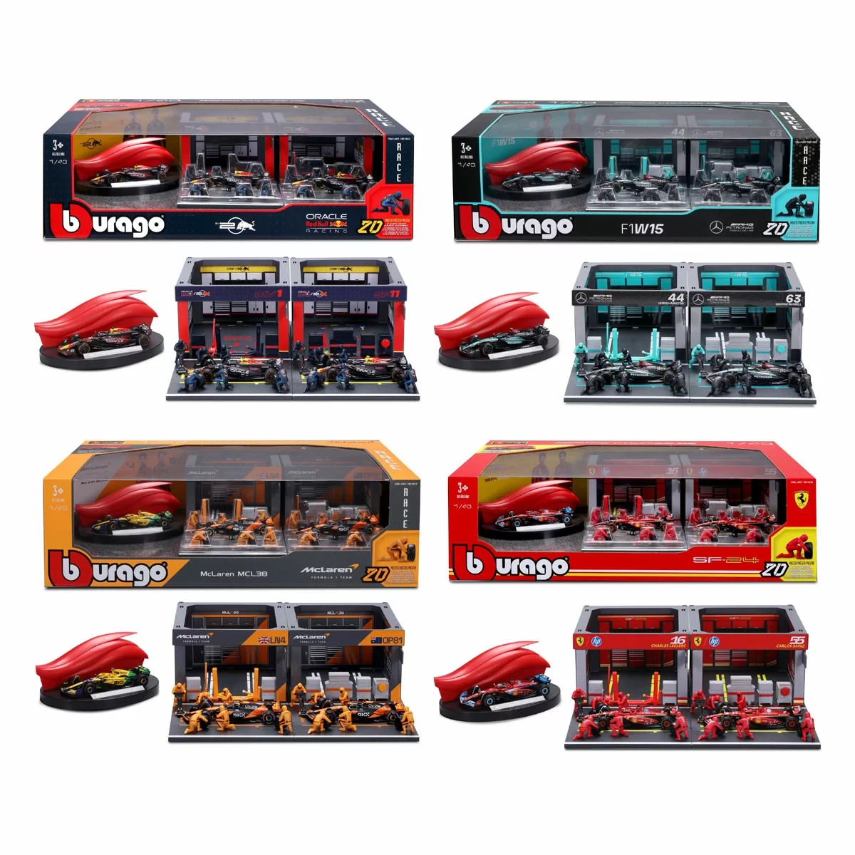 Burago Formula Racing 1/43 ミニカーセット 6台 Burago Formula Racing 1/43 ミニカーセット 6台 Burago Formula