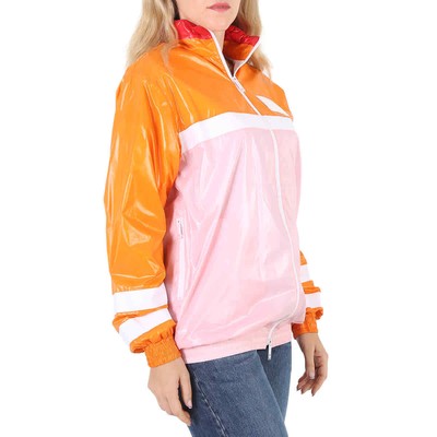 Pre-owned Burberry Aviemore Colour-block Polyamide Jacket In Orange