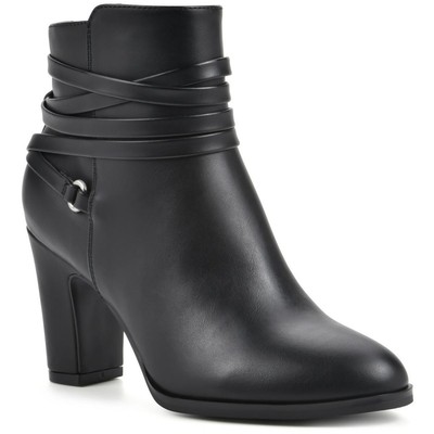 Женские ботильоны-тизеры White Mountain черного цвета, 7 средних размеров (B,M), BHFO 5785