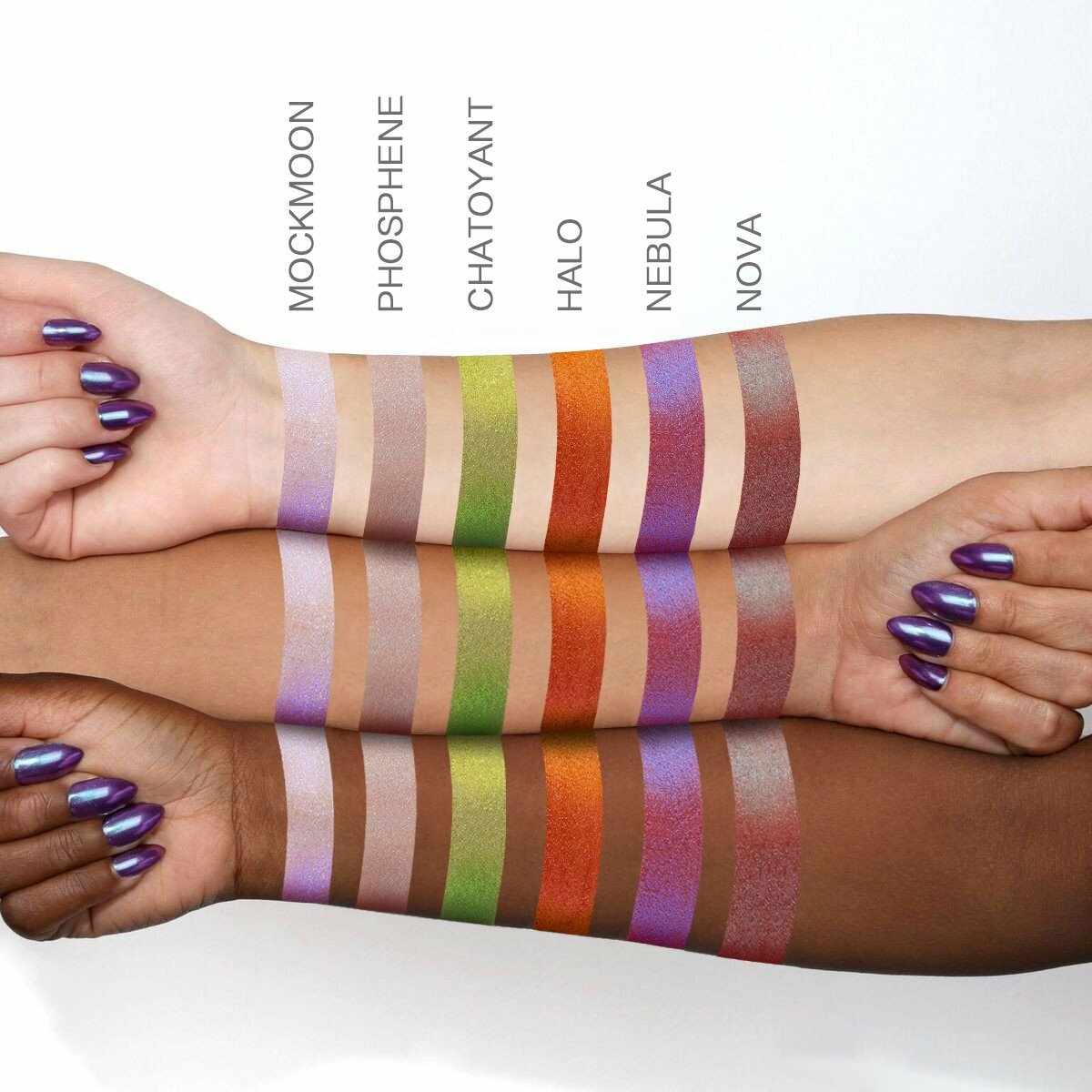 SYZYGY Eyeshadow Palette, Comet Crush Chameleon Glow Makeup Pallet, Duochrome