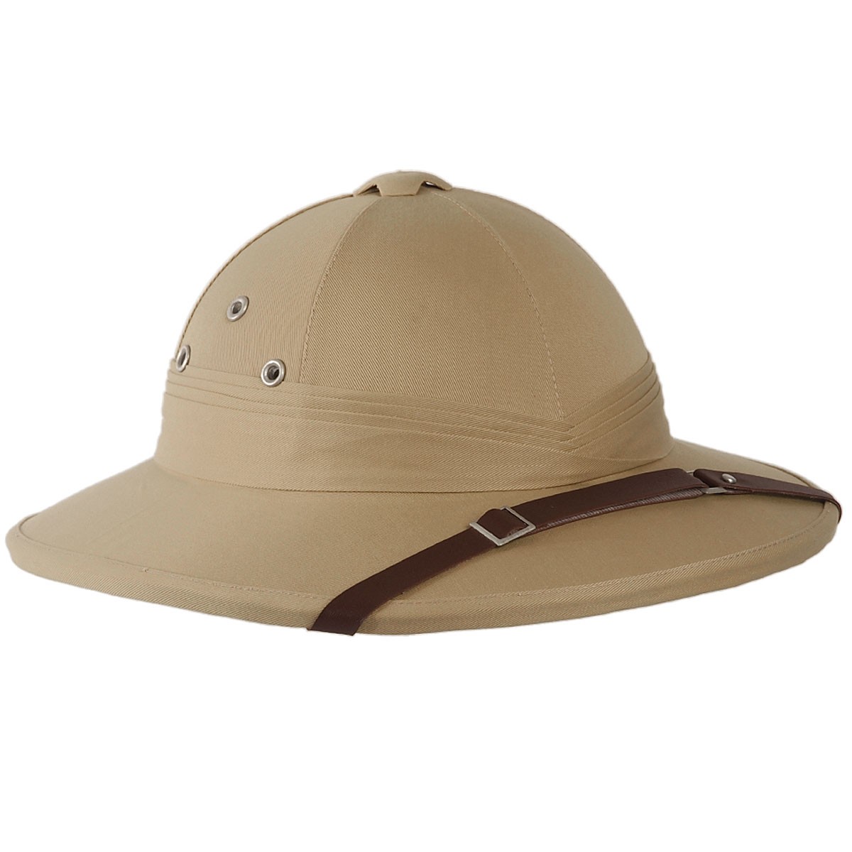 FRANZÖSISCHER TROPENHELM KHAKI Einheitsgröße NEU Tropenhut Safarihelm beige sand