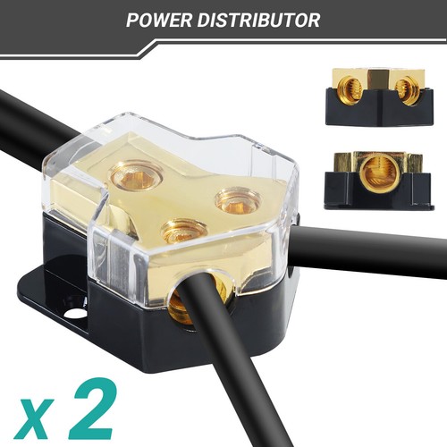 Car Audio Splitter Amp Power 0/2/4 Gauge In 4/6/8 Gauge Out Distribution Block
