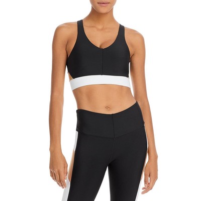 Спортивный бюстгальтер Aqua Womens LDS Black Racerback для фитнеса и йоги Athletic XS BHFO 0710