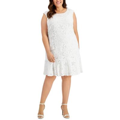

Коктейльное платье прямого кроя без рукавов Connected Apparel Womens Plus BHFO 4289, Белый