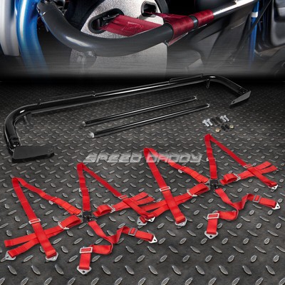 ЧЕРНАЯ ПЛАНКА КРЕПЛЕНИЯ ШАССИ ИЗ НЕРЖАВЕЮЩЕЙ СТАЛИ 49 + КРАСНЫЙ 6-ДЮЙМОВОЙ РЕМЕНЬ БЕЗОПАСНОСТИ CAMLOCK