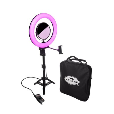 Savage 12'' Bi-Color RGB Tabletop Ring Light with Stand and Carrying Case
