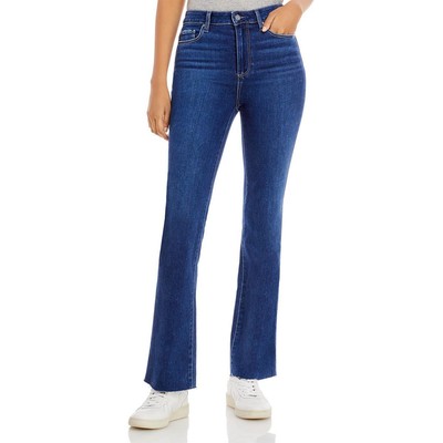 Джинсы Paige Womens HR Canyon синие стрейчевые с необработанным подолом из денима с глубоким вырезом 26 BHFO 2609