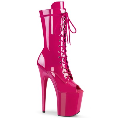 open toe mid calf booties