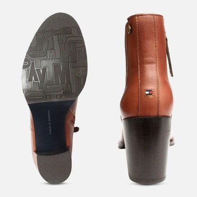 TOMMY HILFIGER COGNAC BRAUNER ABSATZ TOMMY HILFIGER PENELOPE STIEFEL