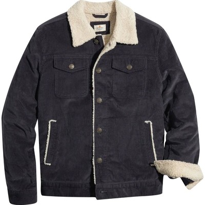 

Куртка-рубашка Marine Layer Boise Cord Sherpa Trucker — мужской синий графит, Blue graphite, Marine Layer