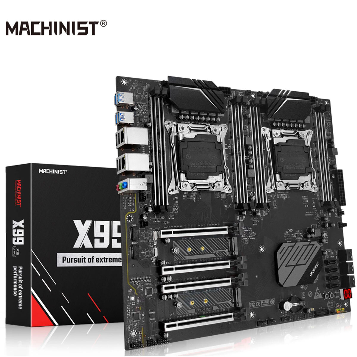 X99 D8 Motherboard LGA2011-3 Dual E5 2699 V3 CPU 128G DDR4
