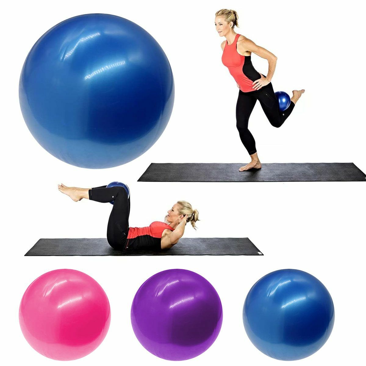 9'' Womens Body Pilates Mini Exercise Ball For Fitness Bender Toning Yoga 2023