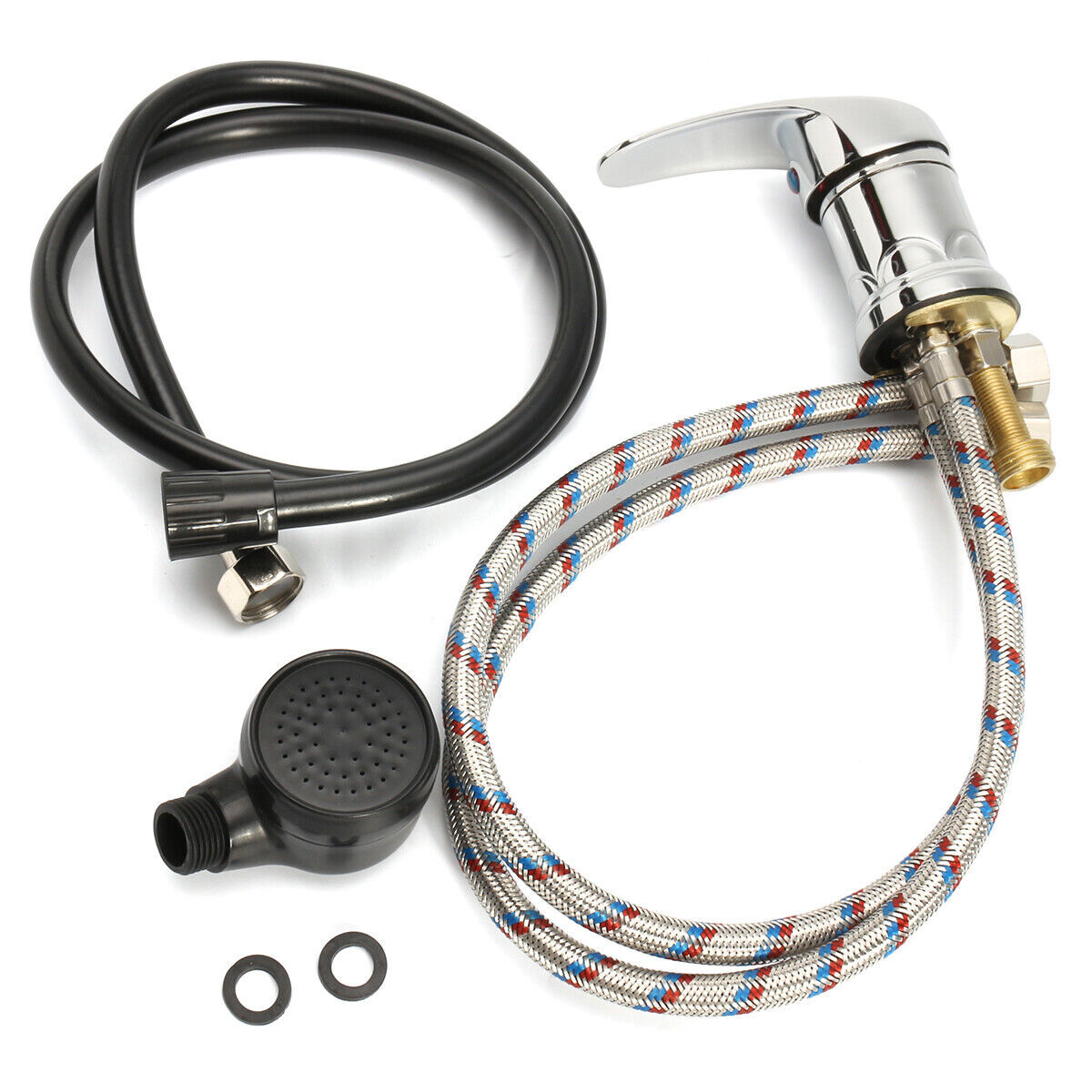 1SET Barber Shop Salon Shampoo Bowl Sink Hot & Cold Faucet Spray Hose Repalce