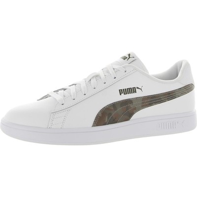 

Женские повседневные и модные кроссовки Puma Smash V2 L Camo 10 Medium (B,M) 3615, Puma-white-burnt olive, Smash V2 L Camo