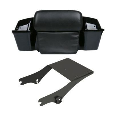Razor Pack Trunk Pad w/ Mounting Rack Fit For Harley Tour Pak Road King 97-08