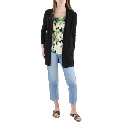 

Женская черная рубашка с боковым разрезом Eileen Fisher, свитер-кардиган, топ  BHFO 0463, Черный