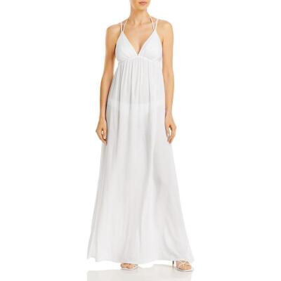 Tiare Hawaii Womens Gracie White Dress Beachwear Summer Cover-Up O/S BHFO 3476