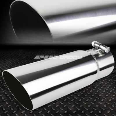3-ДЮЙМОВЫЙ НАКЛОННЫЙ НАКОНЕЧНИК 3,5 ММ ИЗ ПОЛИРОВАННОЙ НЕРЖАВЕЮЩЕЙ СТАЛИ T-304 С ГОНОЧНЫМ ГЛУШИТЕЛЕМ ВЫСОКОГО РАСХОДА ВЫХЛОПНЫХ ГАЗОВ
