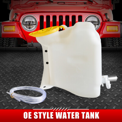 ДЛЯ 97-02 JEEP WRANGLER OE STYLE БАЧОК ДЛЯ ЖИДКОСТИ ОМЫВАТЕЛЯ ЛОБОВОГО СТЕКЛА В СТИЛЕ OE + КРЫШКА + НАСОС