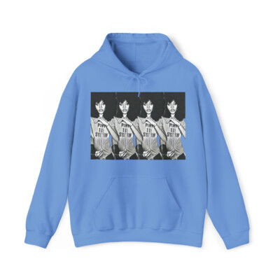 Erykah Badu Graphic Print Black & White Unisex Heavy Blend  Hooded Sweatshirt