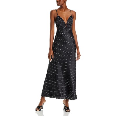 Bardot Womens Karlotta Satin Polka Dot Special Occasion Slip Dress BHFO 1467