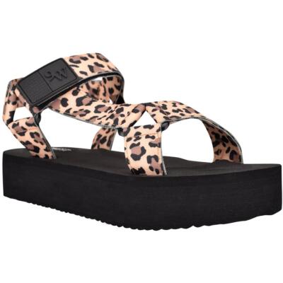 

Женские походные сандалии на танкетке Nine West с принтом тай-дай, обувь BHFO 2644, Natural multi fabric, Camping