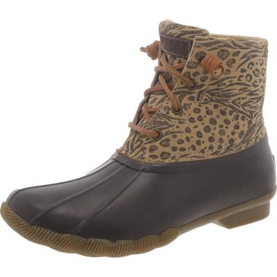 Женские коричневые резиновые непромокаемые сапоги Sperry на молнии Shoes 8 Medium (B, M) BHFO 5426