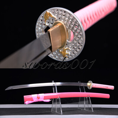 Pink Sword Handmade Sharp Samurai Authentic Japanese Beautiful Katana Best Gift