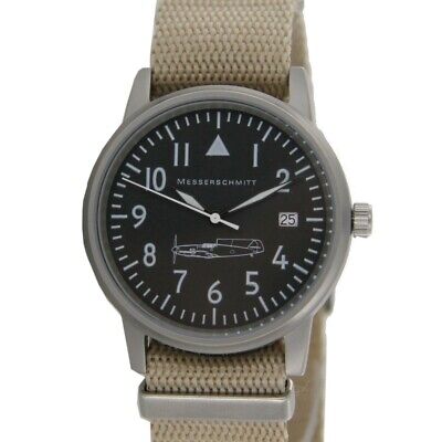 Aristo Men's Messerschmitt Watch Aviator Watch Me 109/109-S Beige New