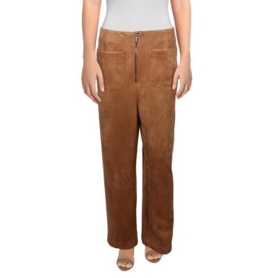 Женские нарядные широкие брюки с высокой посадкой из искусственной замши Nicole Miller BHFO 5343