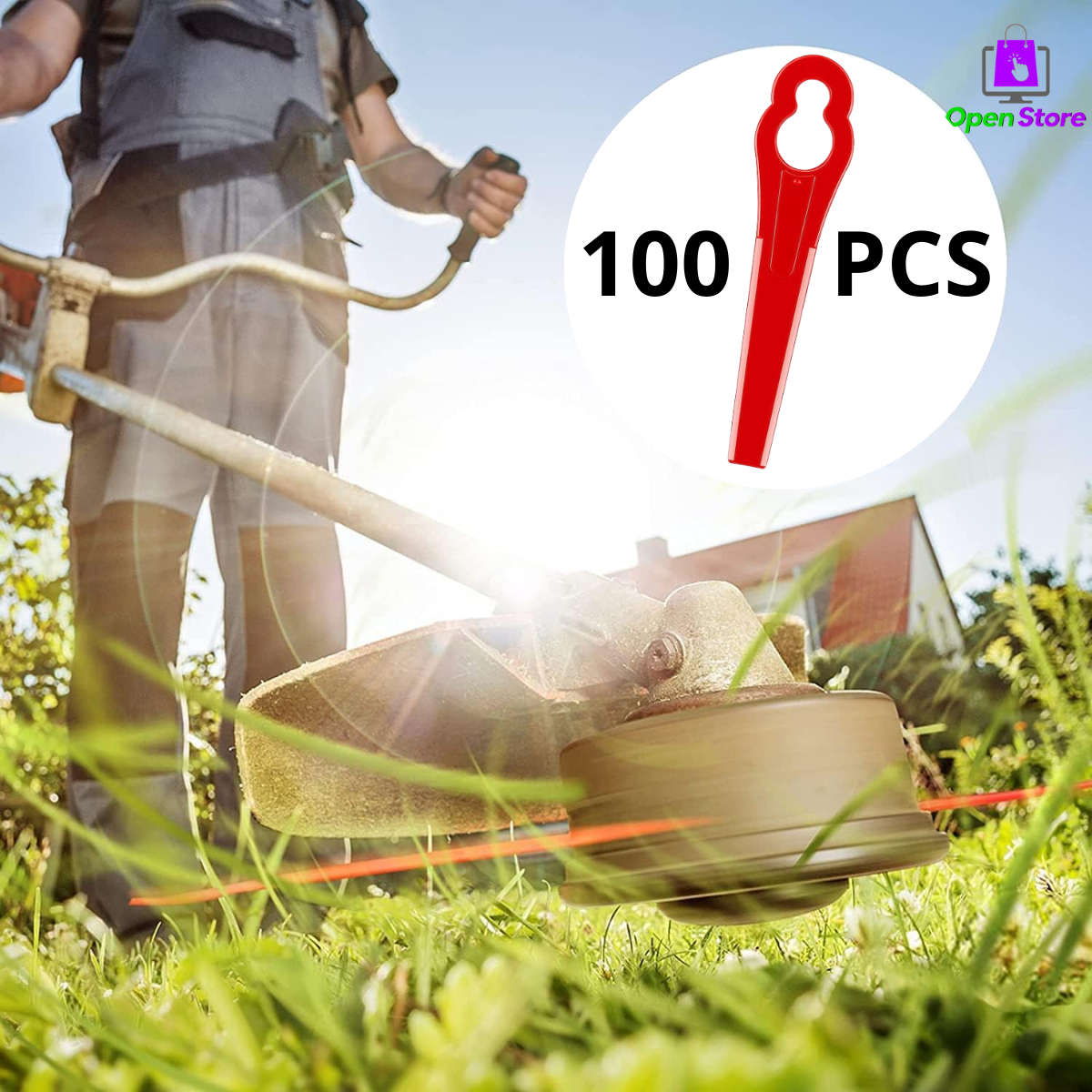 100 Pcs Plastic Blades For STIHL Polycut 2-2 3-2 Grass Trimm