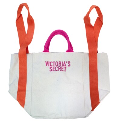 2018 Victoria's Secret Bombshell Large Summer Beach Tote Bag, Canvas with Nylon 