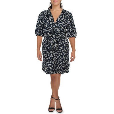 Женское темно-синее хлопчатобумажное мини-платье Lauren Ralph Lauren 6 BHFO 0529