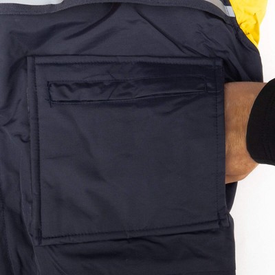 Water Proof Zip-Off Sleeve Bike Patrol Jacket with Removable Liner