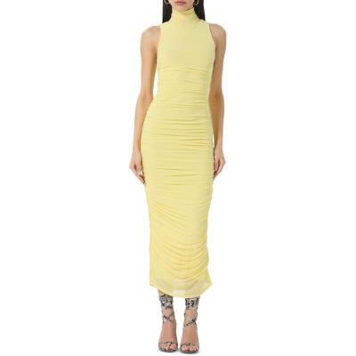 AFRM Womens Fiorella Mock Turtle Neck Ruched Sleeveless Bodycon Dress BHFO 6672