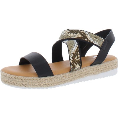 

Journee Collection Женские черные эспадрильи Caroline 8 Medium (B,M) BHFO 6780, Snake