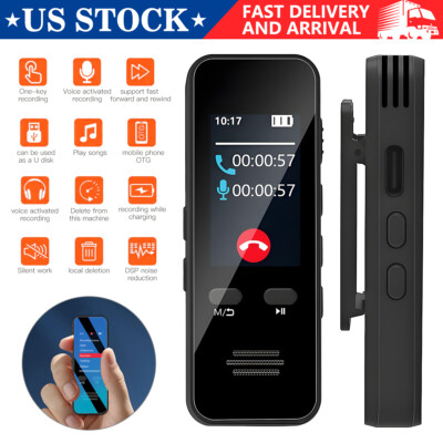 Bluetooth Voice Activated Digital Audio Recorder MP3 Player w/ Noise Cancelling`