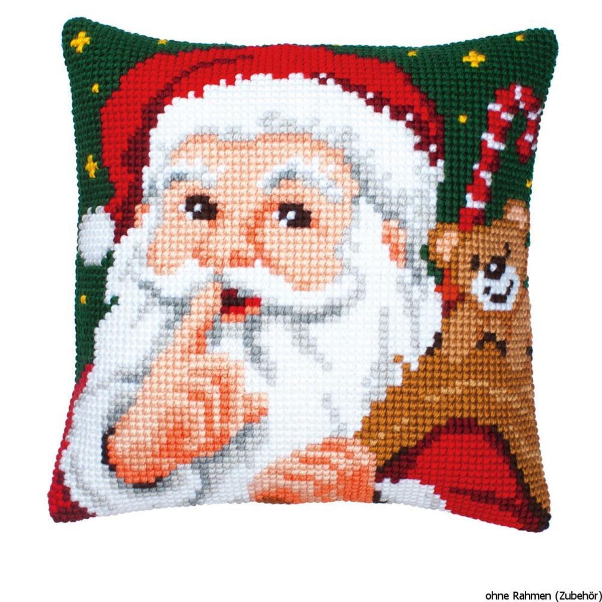 Vervaco stamped cross stitch kit cushion Hush!, DIY