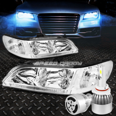 ХРОМИРОВАННЫЙ КОРПУС ФАРЫ С ПРОЗРАЧНЫМ УГЛОМ + БЕЛЫЙ СВЕТОДИОД 9006 HID с ВЕНТИЛЯТОРОМ ДЛЯ ACCORD 98-02