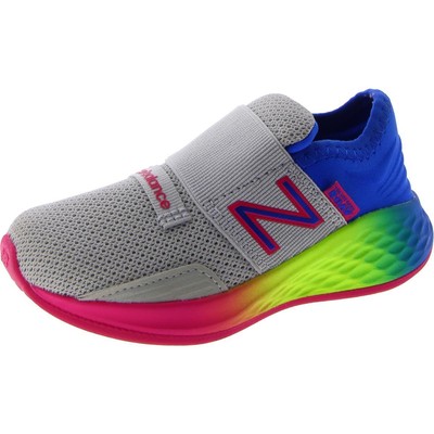 Серые кроссовки-слипоны New Balance для девочек, 8 средних размеров (B, M), для малышей, BHFO 2662