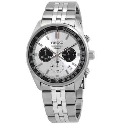 Seiko Chronograph Quartz White Dial Men's Watch SSB425P1