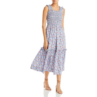 Женское летнее миди-платье Sea New York из хлопка Peggy Blue до середины икры S BHFO 5820