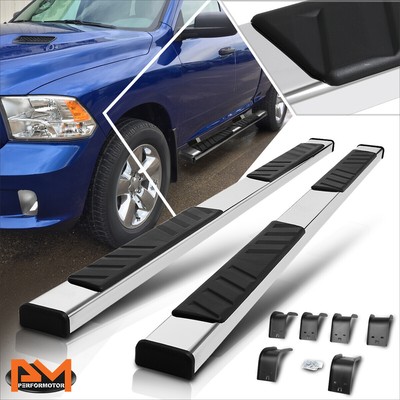 For 09-24 RAM 1500 Extended Quad Cab 5" Pad Side Step Nerf Bar Running Boards