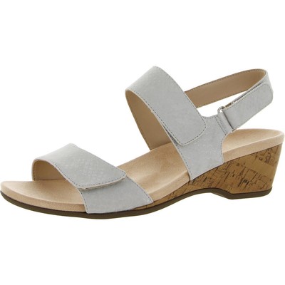 Женские сандалии на танкетке Vionic Kanya Grey с тиснением, средний размер (B,M) BHFO 4040